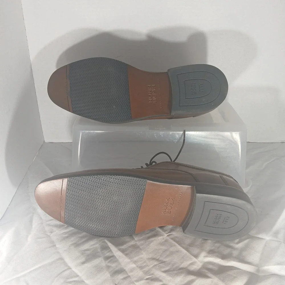Nunn Bush Mens 10M Brown Leather Oxford‎ Dress Shoes Comfort Gel